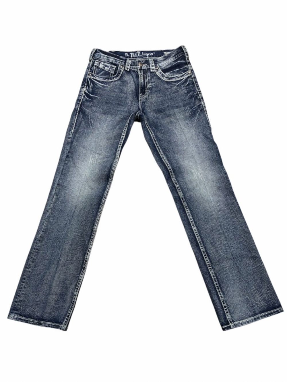 B. Tuff Torque Bootcut Jeans Mens 31x34 Medium Wash Western Cowboy Like New - Picture 2 of 13